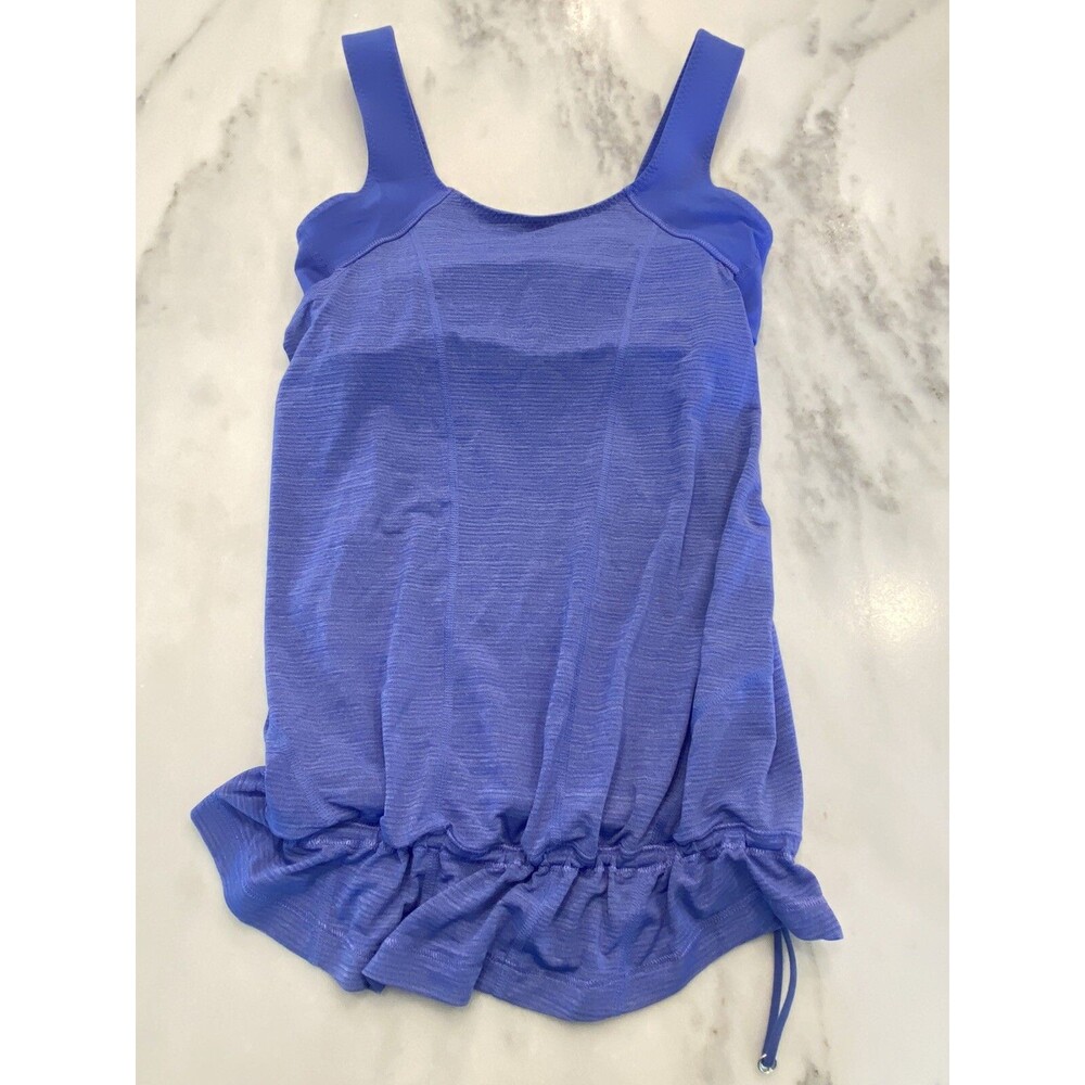Lululemon Tank Womens 6 Yoga Run Shirt Active Gym Built In Sport Bra Top Workout